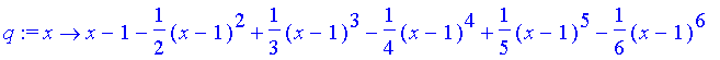 q := proc (x) options operator, arrow; x-1-1/2*(x-1...