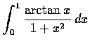 $\displaystyle\int_0^1 \frac{\arctan {x}}{1+x^2}\,dx$